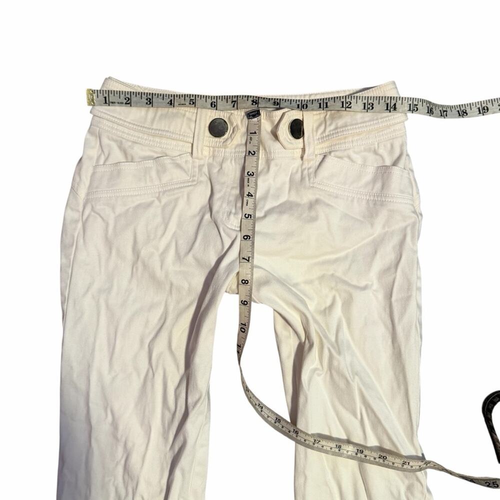 Y2K Cache Low Rise Cream Flared Pants Size 2 - Picture 4 of 8